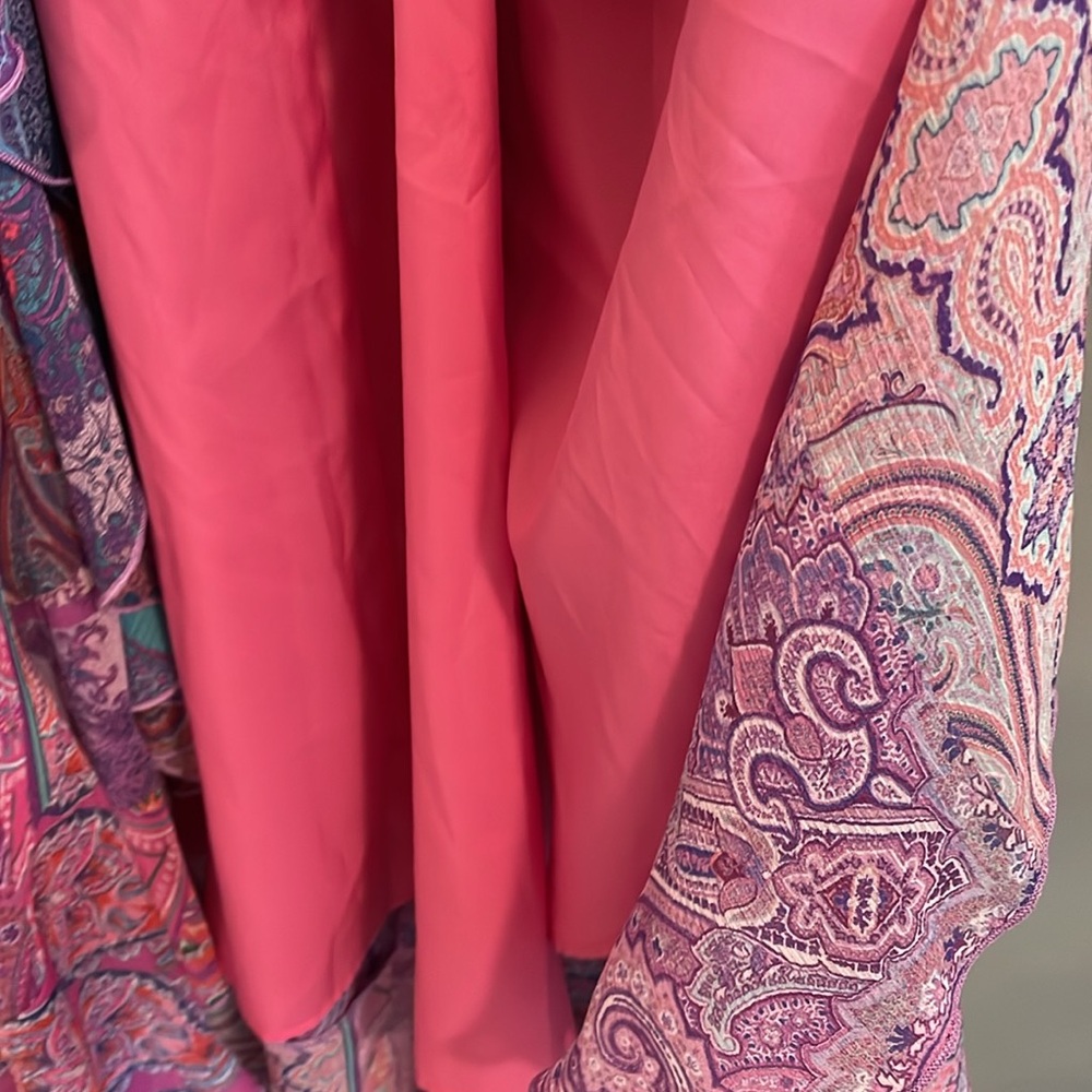 Gianni Bini x DANNIJO Wrap Dress Isabella Printed V-Neck Ruffle Chiffon S - Picture 7 of 15